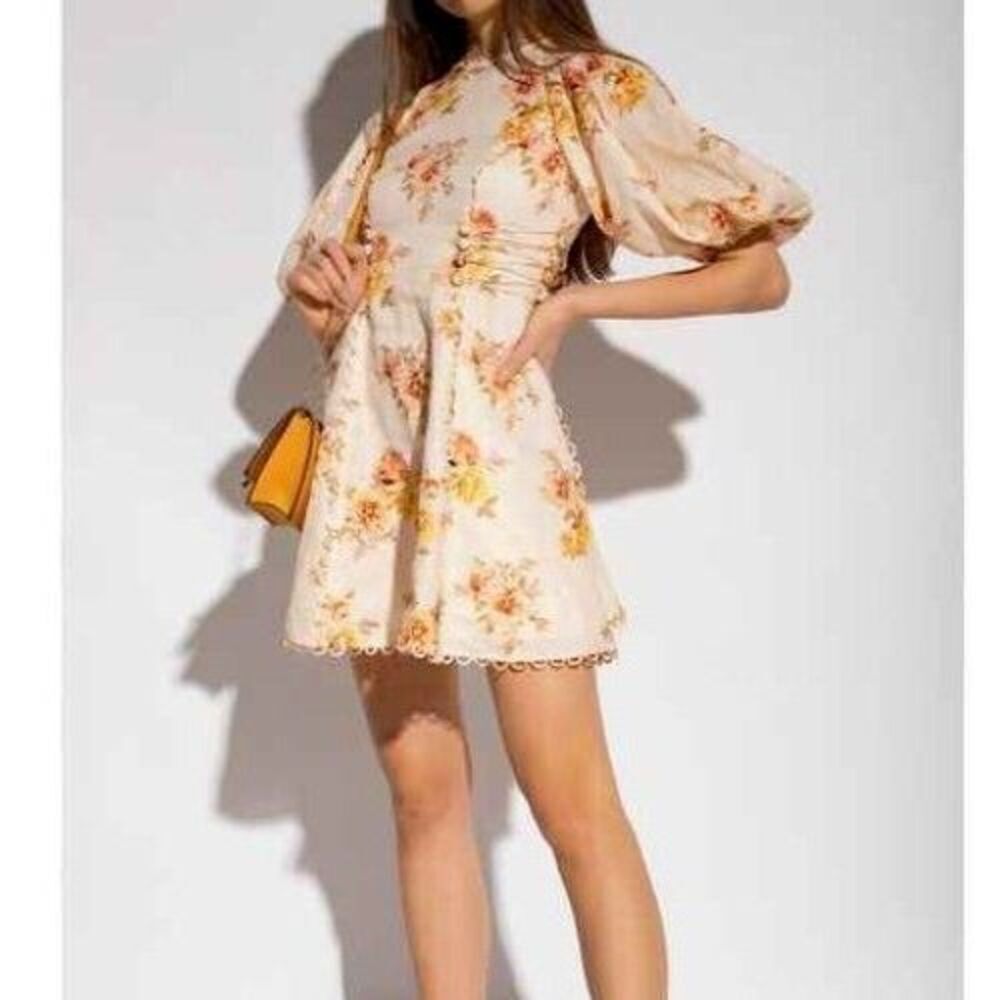 NWOT. ZIMMERMANN  DRESS AU 0P / US 4P floral print